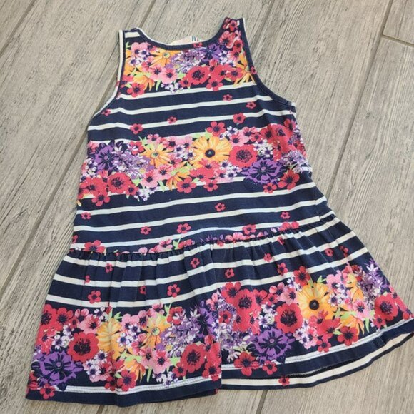 🏷 3/$15 or 5/$20 H&M baby girl sleeveless dress blue floral size 1.5 - 2 years - Picture 5 of 6